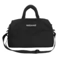 Black waterproof travel duffel bag large capacity fitness gym bag for women weekend trip - Black