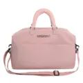 Pink gym duffel bag for women, waterproof large capacity travel bag for short trips. - Pink