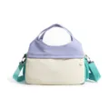 Colorful colorblock handbag women lightweight shoulder crossbody bag casual travel tote purse - Blue without Label