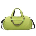 Gran bolsa de viaje deportiva verde con compartimento húmedo para el fitness de las mujeres - Verde Hierba