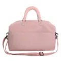 Pink fitness duffel bag for women, waterproof yoga luggage bag for short trips and workouts. - Pink Plain Version
