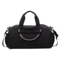 Gran bolsa de viaje deportiva gimnasio mujer negra con separacion humeda y seca practica. - Negro