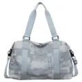 Large capacity travel duffel bag with dry wet separation gym sports handbag for women and men - Light Blue