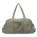 Large capacity shoulder travel bag waterproof fitness duffel bag multi-pocket design green - Matcha Green