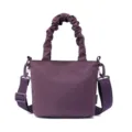 Sac seau en toile violette avec poignee froncee et bandouliere pour une utilisation quotidienne - Violet foncé