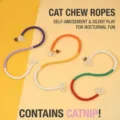 Jouets à mâcher en corde de coton pour chat infusés à l'herbe à chat - Corde à Mâcher pour Chat / 20cm
