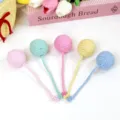 Lot de 5 jouets colorés pour chat en corde de coton pour le broyage des dents et le jeu - Balle à queue unique en corde de coton pour chat