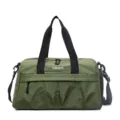 Grand sac de voyage quadrillé vert avec bandoulière pour le sport, le fitness et les voyages. - Vert Militaire