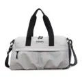 Sac de voyage en toile grise impermeable fitness gym bandouliere pour femmes grand - Gris