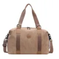 Large capacity travel duffel bag, casual waterproof fitness gym bag with shoulder strap. - Khaki