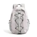 Grey outdoor backpack, spacious travel rucksack with bungee cord and mesh side pockets. - Light Gray