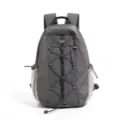 Dark grey outdoor hiking backpack with front bungee cord and mesh side pockets for travel - Dark Gray