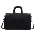 Black travel duffel bag large capacity lightweight fitness shoulder bag waterproof storage - Black