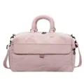 Pink large capacity travel duffel bag lightweight waterproof fitness storage bag with handles. - Pink