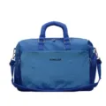 Large capacity travel duffel bag with handles and adjustable shoulder strap for short trips. - Blue
