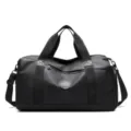 Sac de sport imperméable avec séparation humide et sèche, idéal pour l'entraînement et les voyages. - Noir