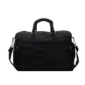 Black large capacity travel duffel bag, versatile fitness luggage bag for short trips. - Black