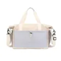 Large capacity travel duffel bag stylish shoulder bag portable weekend luggage bag for women - Sky Blue