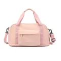 Pink waterproof travel duffel bag large capacity gym fitness bag for women and men shoulder - Pink