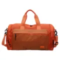 Large Capacity Waterproof Gym Duffel Bag Wet Dry Separation Travel Sports Bag Orange - Orange Red