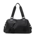 Noir Grand Capacité Sac de Voyage Homme Sac de Sport Fitness avec Bandoulière Réglable - Noir