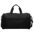 Black waterproof travel duffel bag with large capacity, gym and sports bag with handles. - Black