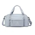 Light blue waterproof travel duffel bag, large capacity sports gym bag with shoulder strap - Blue