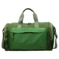 Green waterproof gym duffel bag, large capacity travel storage bag with wet dry separation. - Green