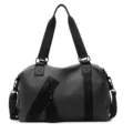 Sac de voyage gris de grande capacité, sac de sport et de fitness avec poche zippée - Gris foncé