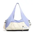 Spacious yoga gym bag with stylish color block design, large capacity and durable travel storage. - With Tag / Blue
