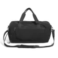 Black travel duffel bag large capacity sports gym bag with shoulder strap lightweight - No Tag / Black