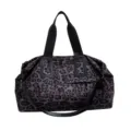 Graue Leopardenmuster Reisetasche für Damen, große Sporttasche Schultertasche für Yoga Fitness. - Leopardenmuster Schwarz