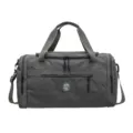 Waterproof duffel travel bag with shoulder strap, durable gym sports luggage for daily use. - Gray