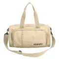 Multifunctional waterproof travel crossbody bag for women, lightweight solid color gym bag. - Apricot