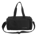 Waterproof travel gym bag for women, large capacity black messenger shoulder bag with handles - Black