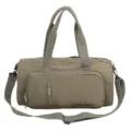 Waterproof travel duffel bag gym sports shoulder bag large capacity khaki grey variant - Smoke