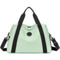 Light green travel duffel bag large capacity sports gym bag with adjustable shoulder strap. - Light Green