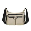 Multitaschen Pendler Umhaengetasche, laessige Utility Stil Segeltuch Schultertasche fuer Alltag - Khaki