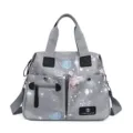 Sac à langer gris à motif d'étoiles, grand sac à main multifonctionnel pour maman moderne. - Gris