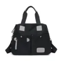Sac a main cabas femme en tissu oxford noir grand capacite sac bandouliere de voyage de - Noir