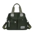 Vrouwen grote capaciteit nylon crossbody schouder tote tas casual werk handtas groen - Legergroen
