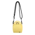 Sac à bandoulière mini jaune, joli sac boulette, sac d'épaule léger à compartiments. - Jaune