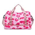 Pink Leopard Print Travel Duffel Bag Large Capacity Overnight Gym Bag for Women Travel - Pink Cow Print