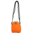 Oranje mini crossbody tas met patroon riem, schattige ei vorm schoudertas voor dagelijks gebruik. - Oranjerood