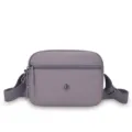 Sac bandoulière décontracté en nylon pour femme, sac à épaule zippé multicouche uni, léger. - Gris
