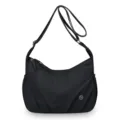 Sac bandoulière femme en nylon noir étanche sac à main de voyage décontracté style. - Noir