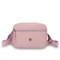 Sac bandoulière rose en nylon pour femme, sac à main pratique avec sangle large. - Rose