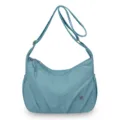 Sac bandoulière femme en nylon décontracté, sac porté épaule imperméable bleu clair pour le quotidien. - Bleu lac