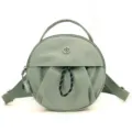 Sac bandoulière rond pour femme, sac à main chic et tendance avec poignée supérieure élégante. - Vert olive