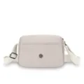 Sac bandoulière en nylon beige, sac à épaule léger et décontracté pour femme usage. - Blanc Cassé